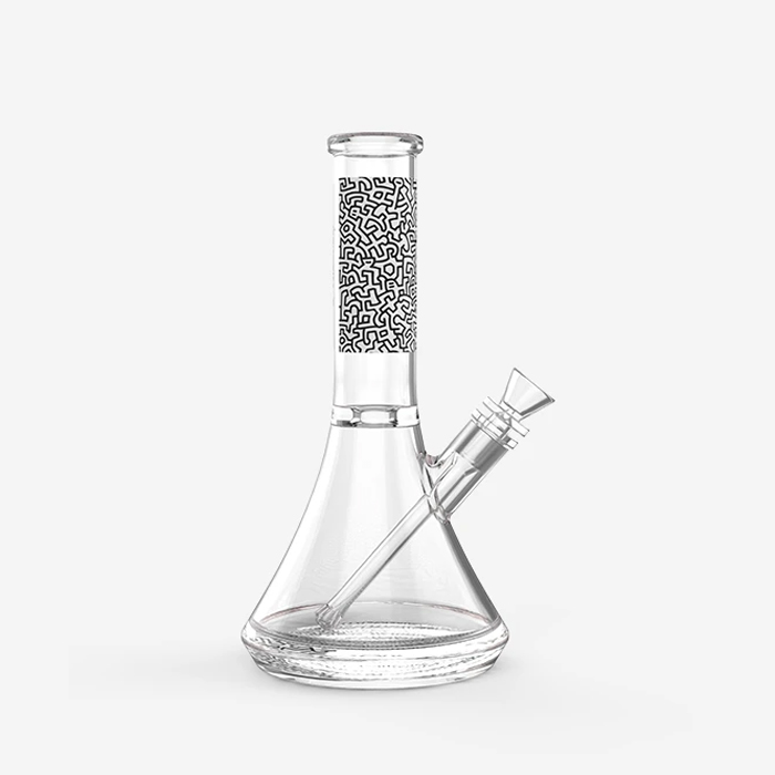 Glass Water Bong Pipe For Smoking Marijuana In White Studio