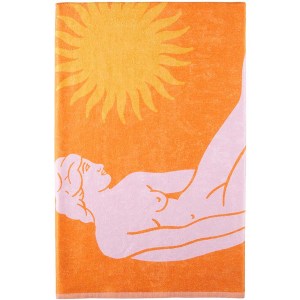 orange-wet-summer-towel