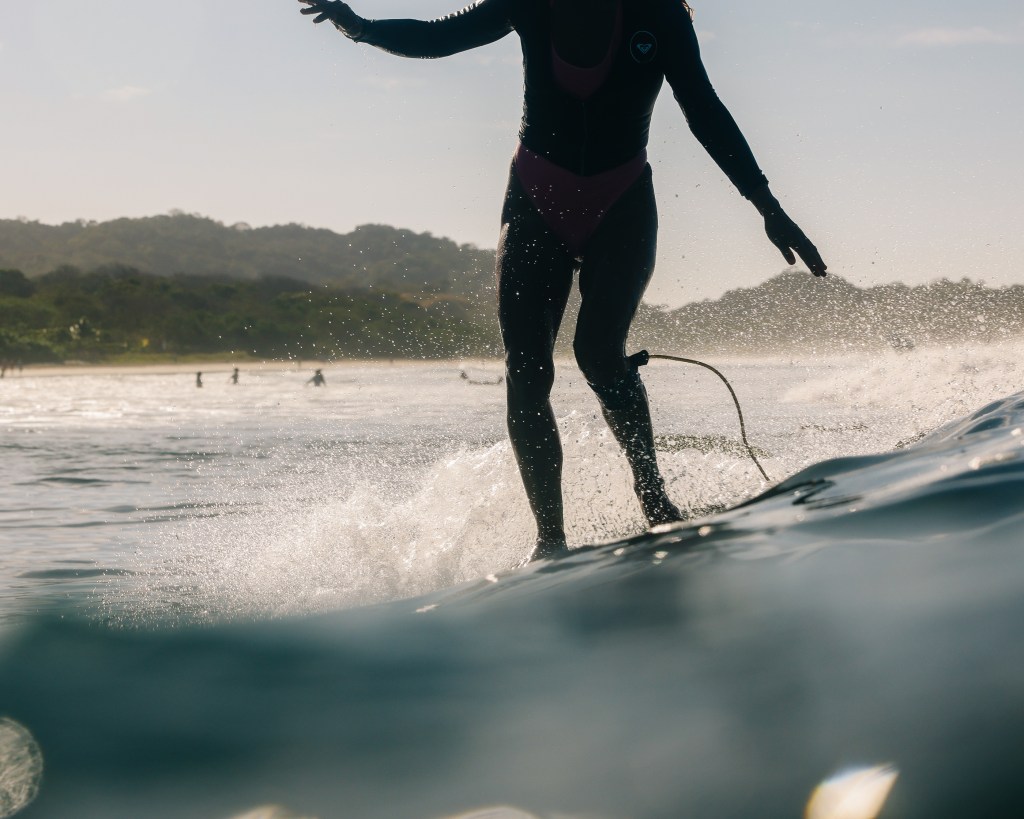 This is an image of someone surfing