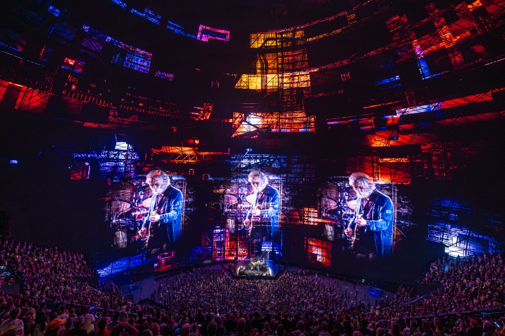 graphics on screen at Sphere