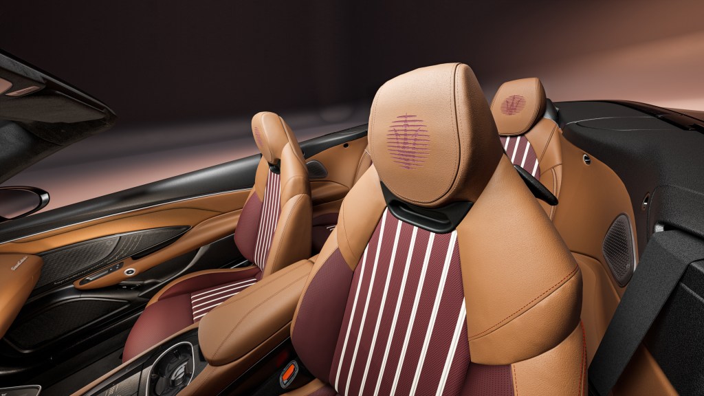 An interior view of the Maserati GranCabrio Folgore Tignanello