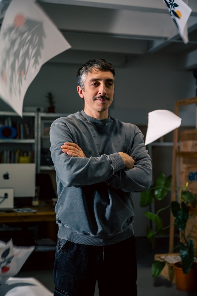 Agostino Iacurci in his studio