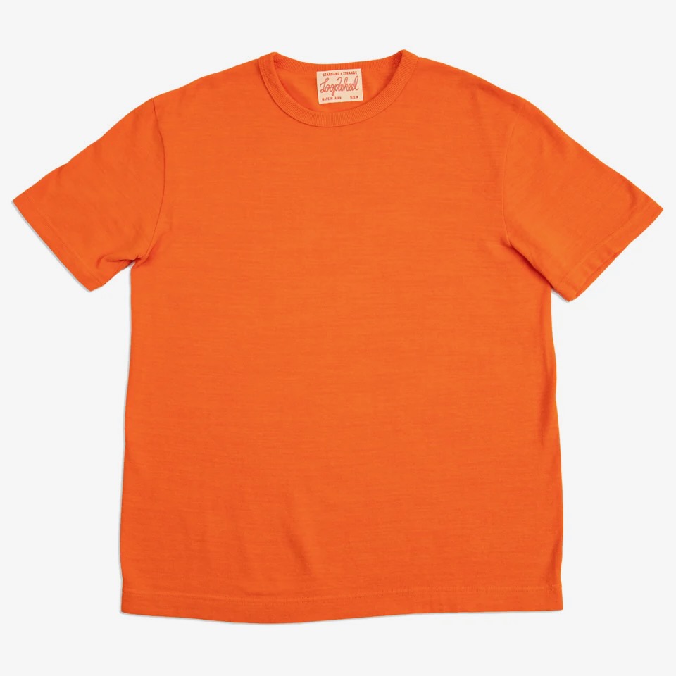 An orange cotton t-shirt