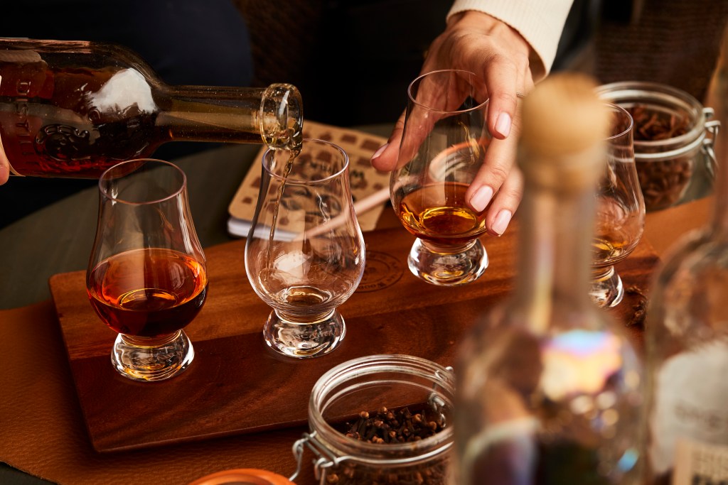 whiskey being poured