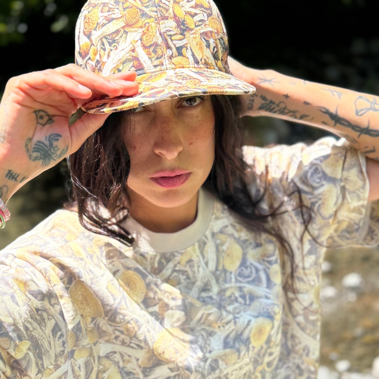 CAMUSHROOMOFLAGE HAT_worn