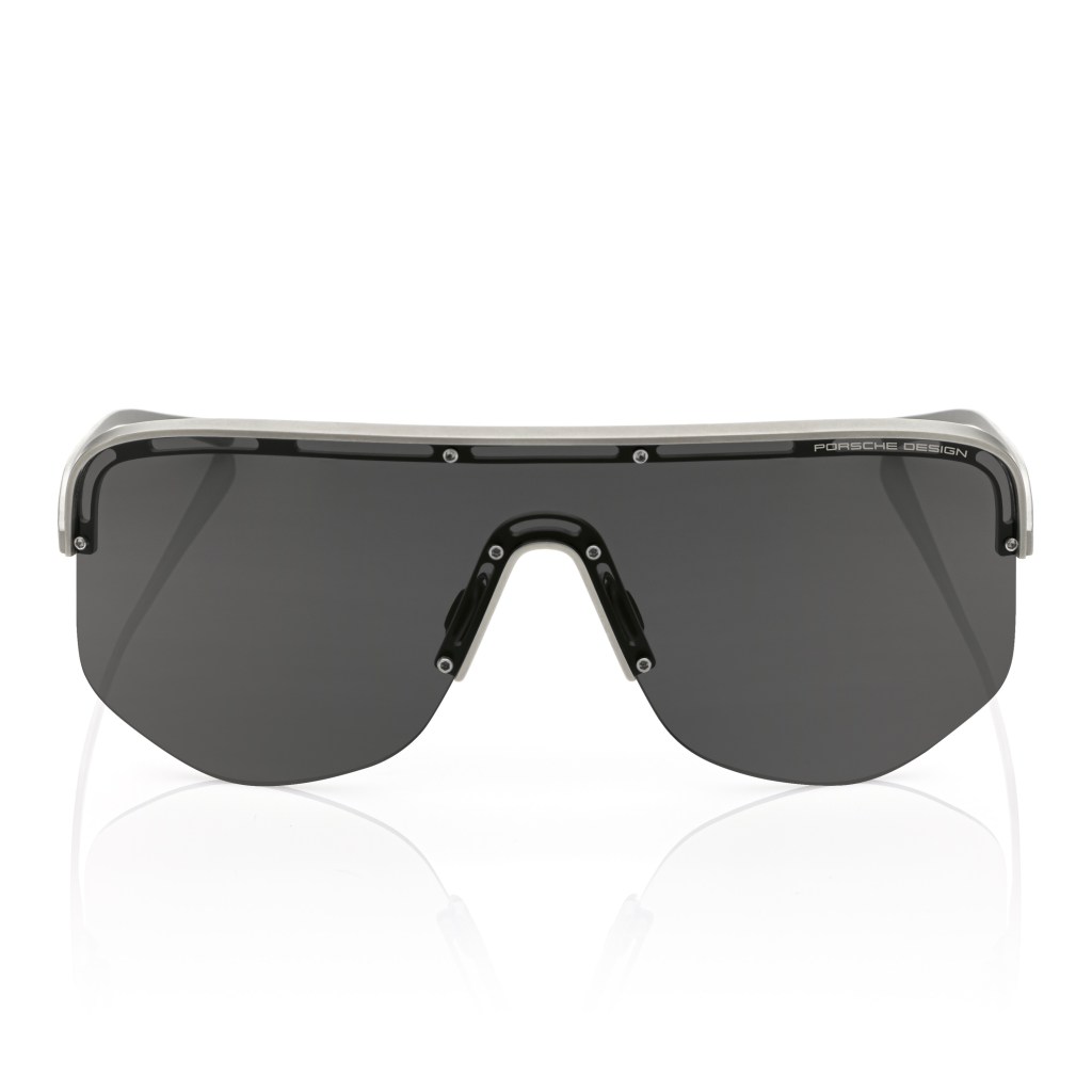 Porsche Design's Targa P’8954 sunglasses from a front view on a white background