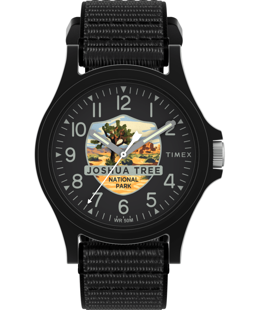 Timex Joshua Tree National Park watch on a white background