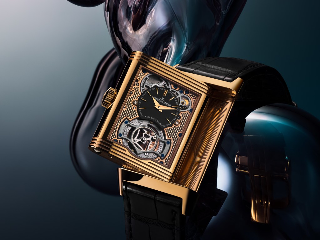 A close up view of a watch from the Bucherer Masterworks collection.