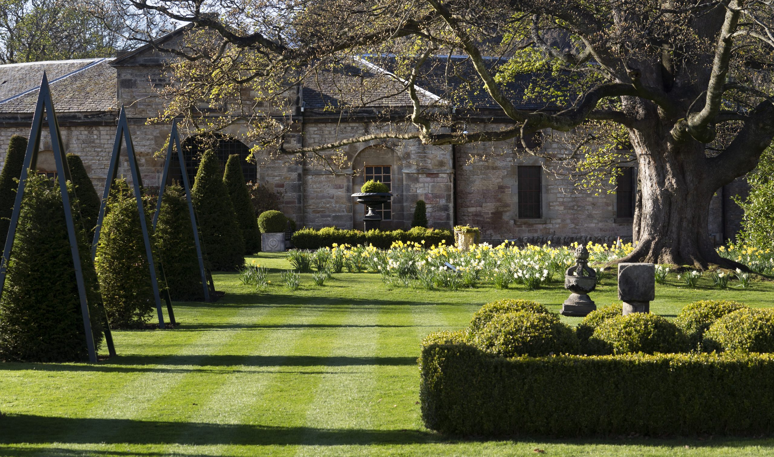 A garden at Prestonfield House in Edinburgh.
