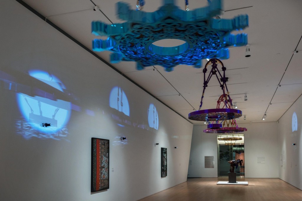 Installation view of Baseera Khan's work, I Am an Archive, at Brooklyn Museum.