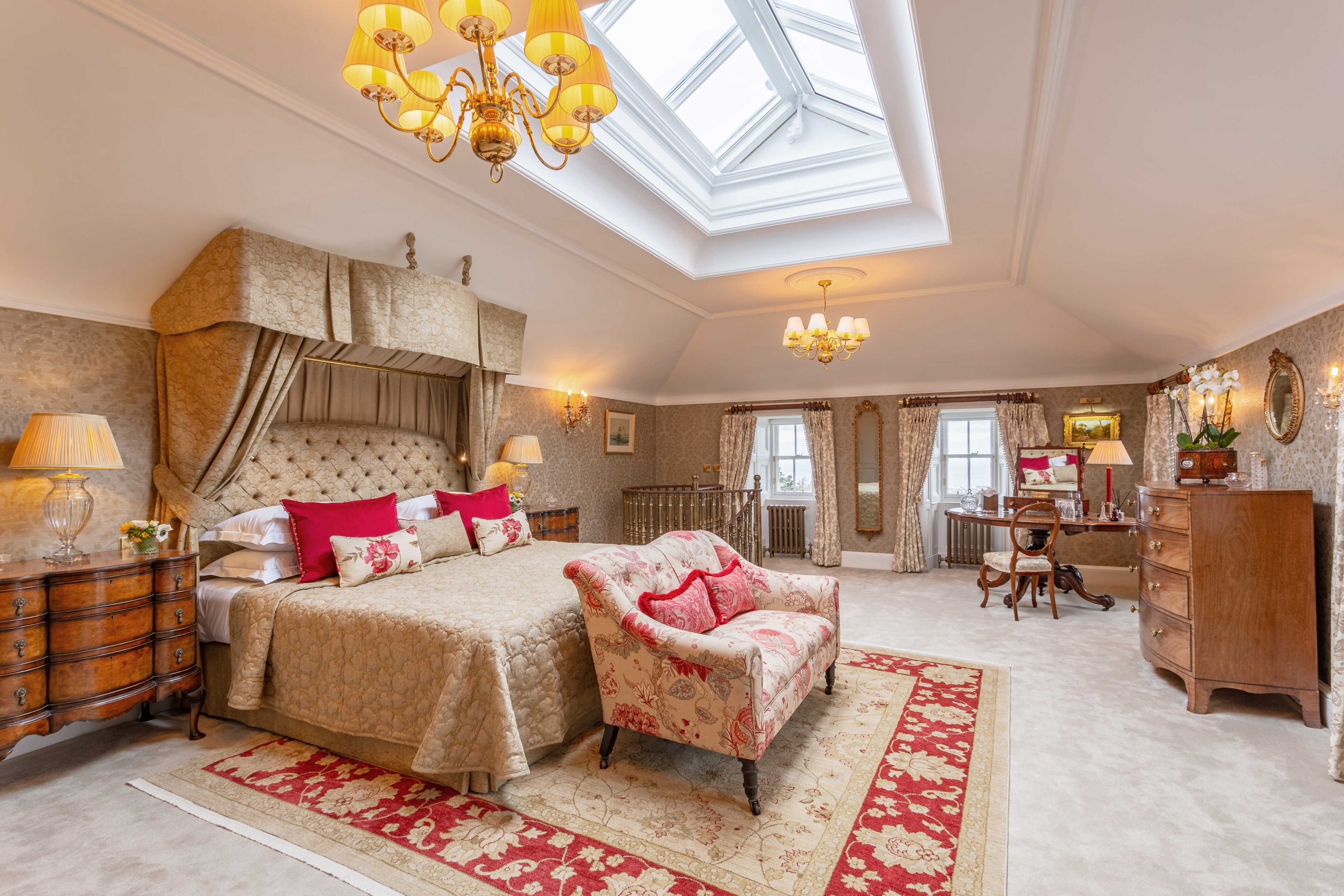 The Penthouse Suite at Glenapp Castle.