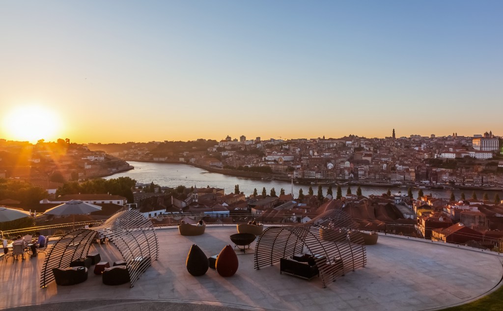 View of the Douro River, by The Yeatman Hotel in Vila Nova de Gaia, Porto.
