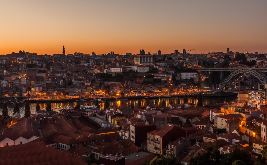 A landscape of the area surrounding The Yeatman Hotel in Vila Nova de Gaia, Porto.