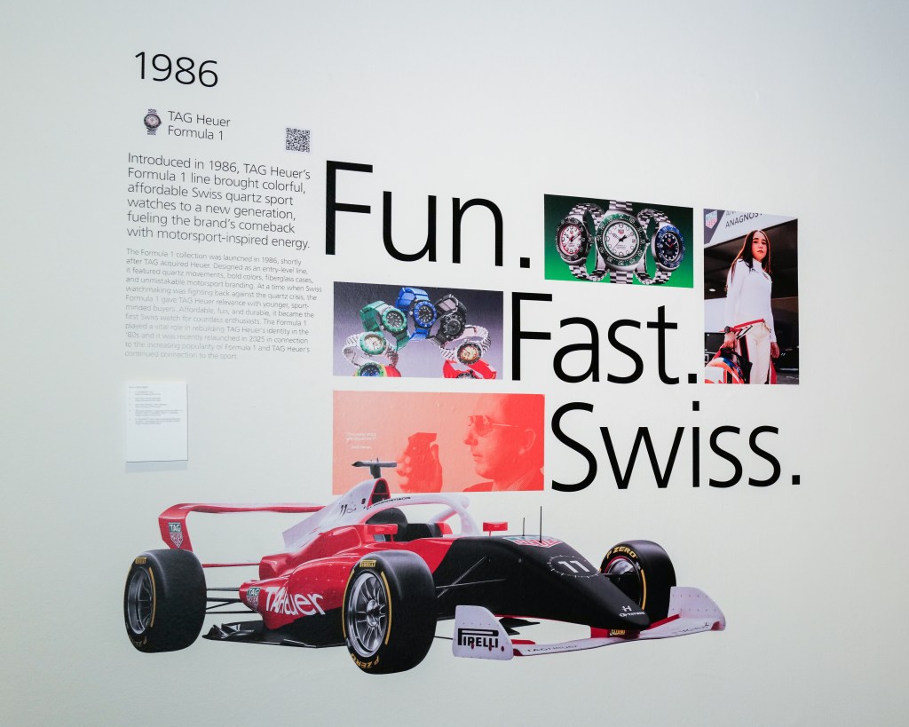 A Swiss watch circa 1966 on display at the Icons of Time Exhibition.