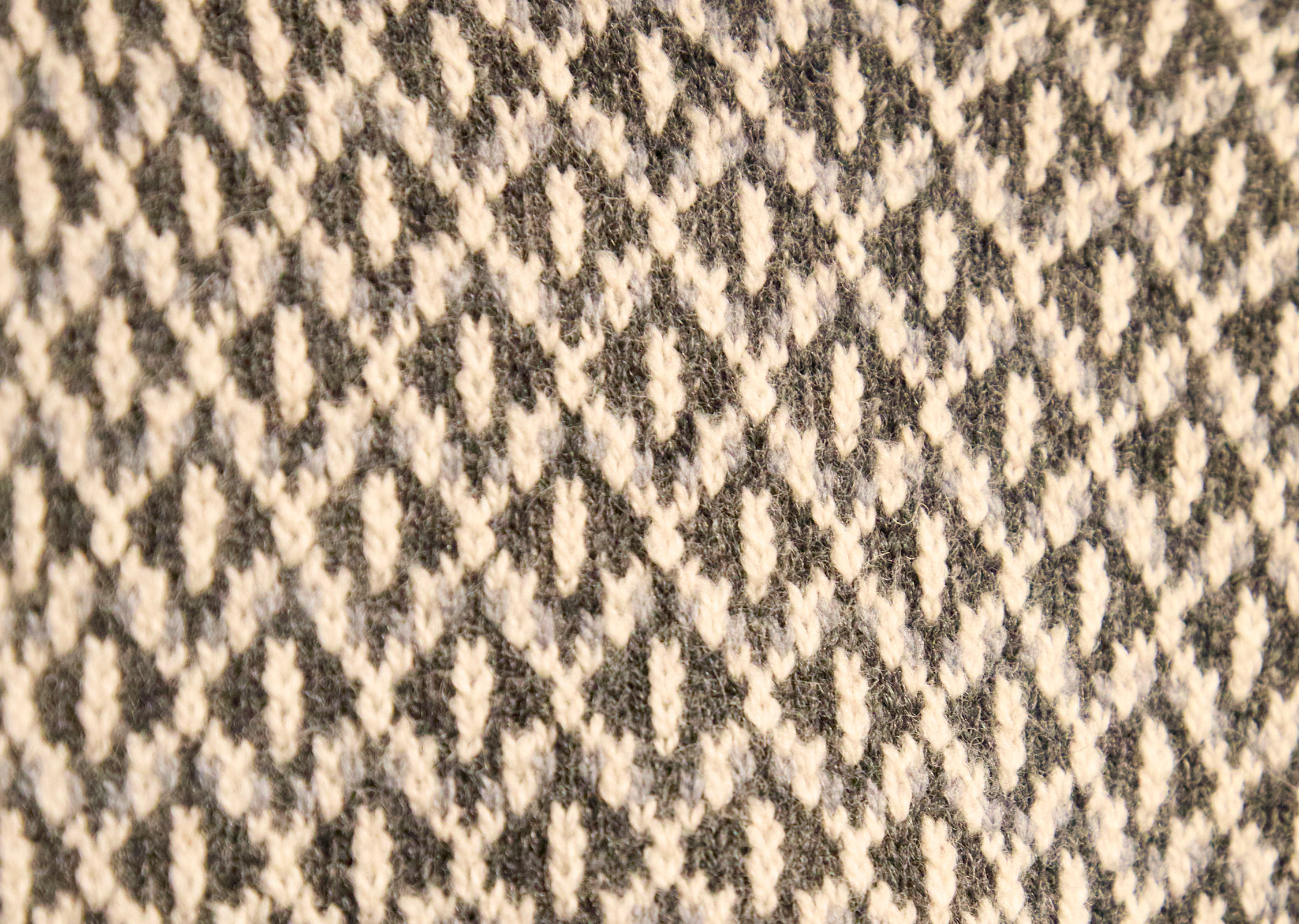 A detail of O.A.D.'s heritage knit pattern.