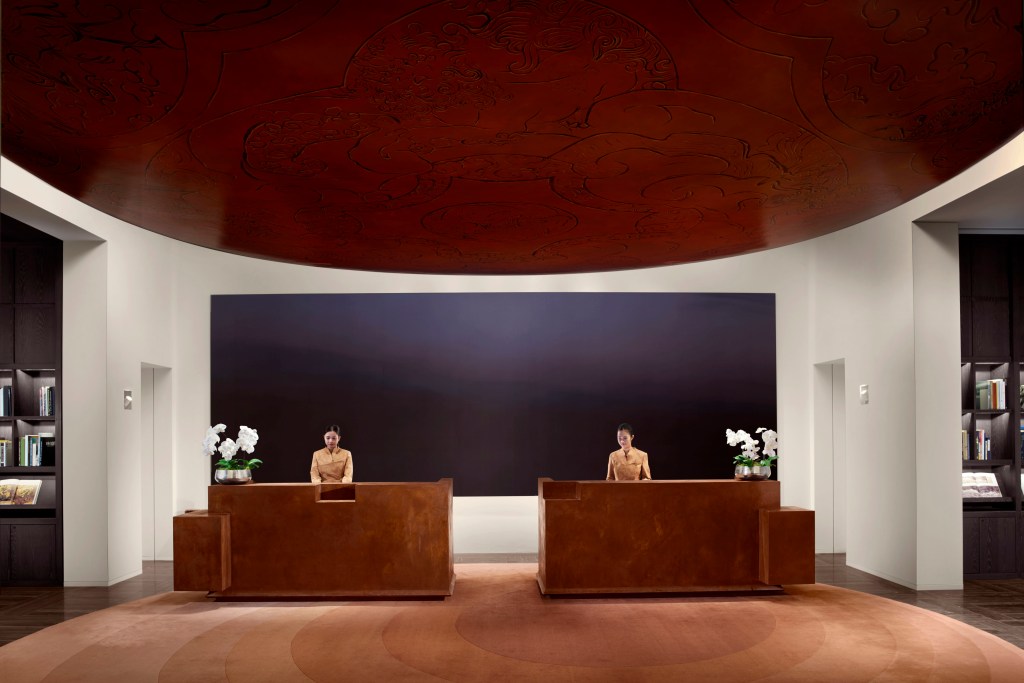 The reception area at JW Marriott Tokyo.