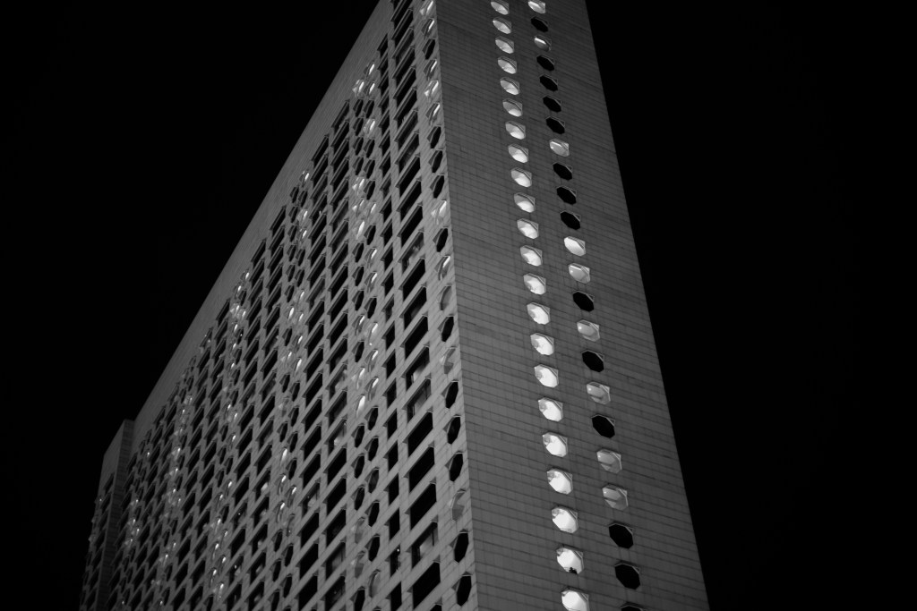 An exterior view of the Ritz-Carlton in Singapore.