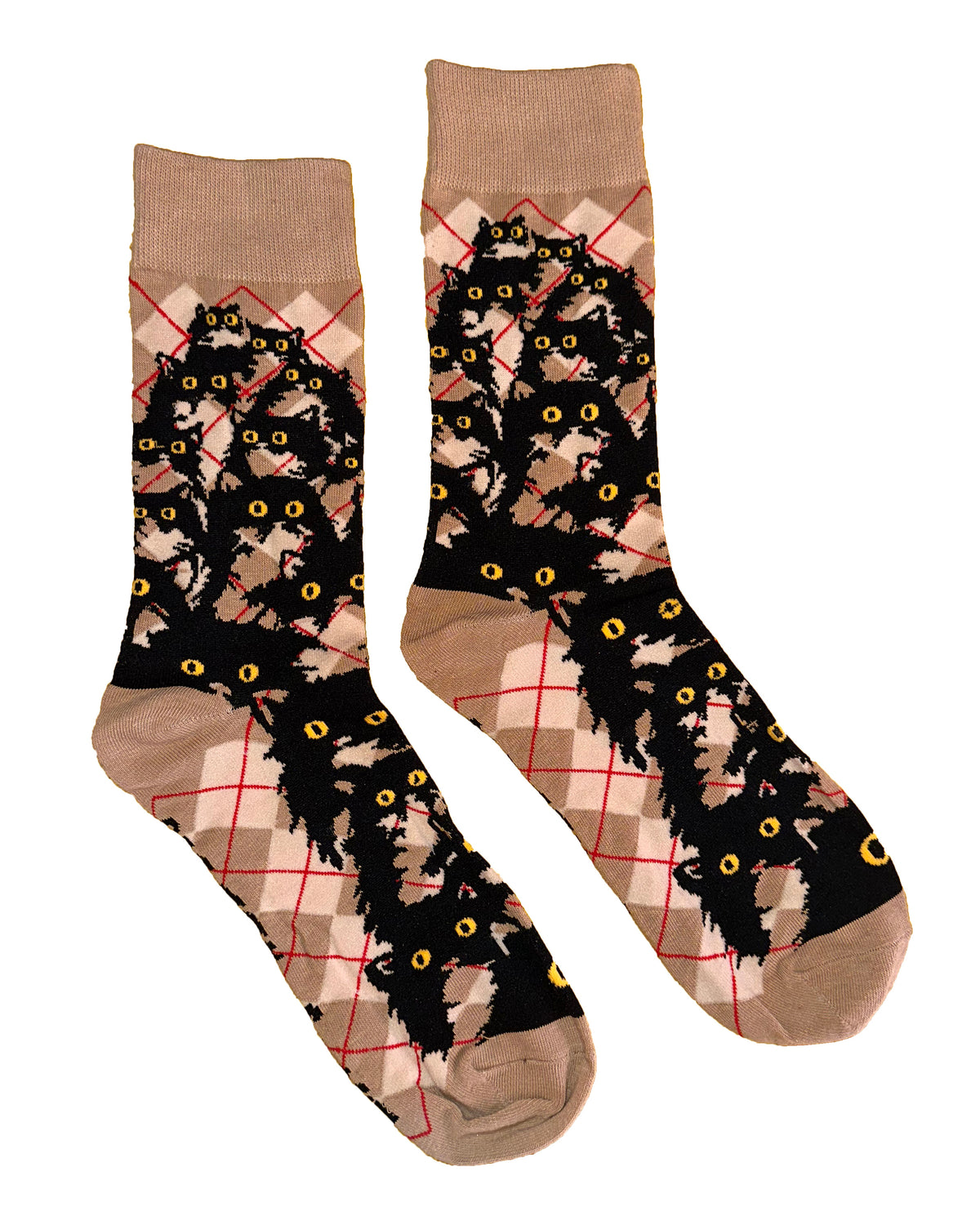 pretty_snake_argyle_kitty_sock_Sand