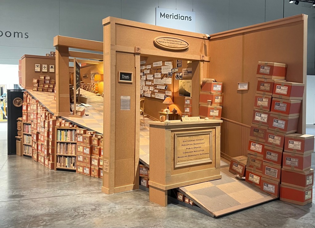 Ward Shelly's "The Last Library IV: Written in Water" at Art Basel Miami Beach.