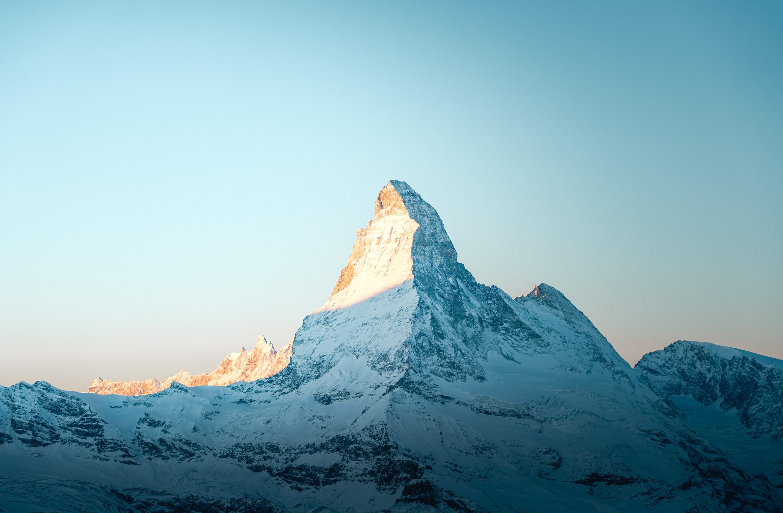 The winter sunrise at Matterhorn.