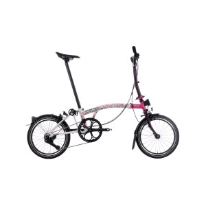 A side view of the Brompton X Shantell Martin P Line - 4-speed bicycle