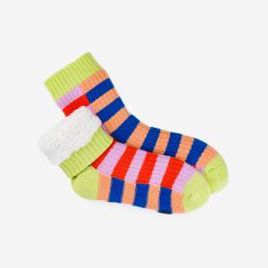 Verloop's colorful house socks on a white background