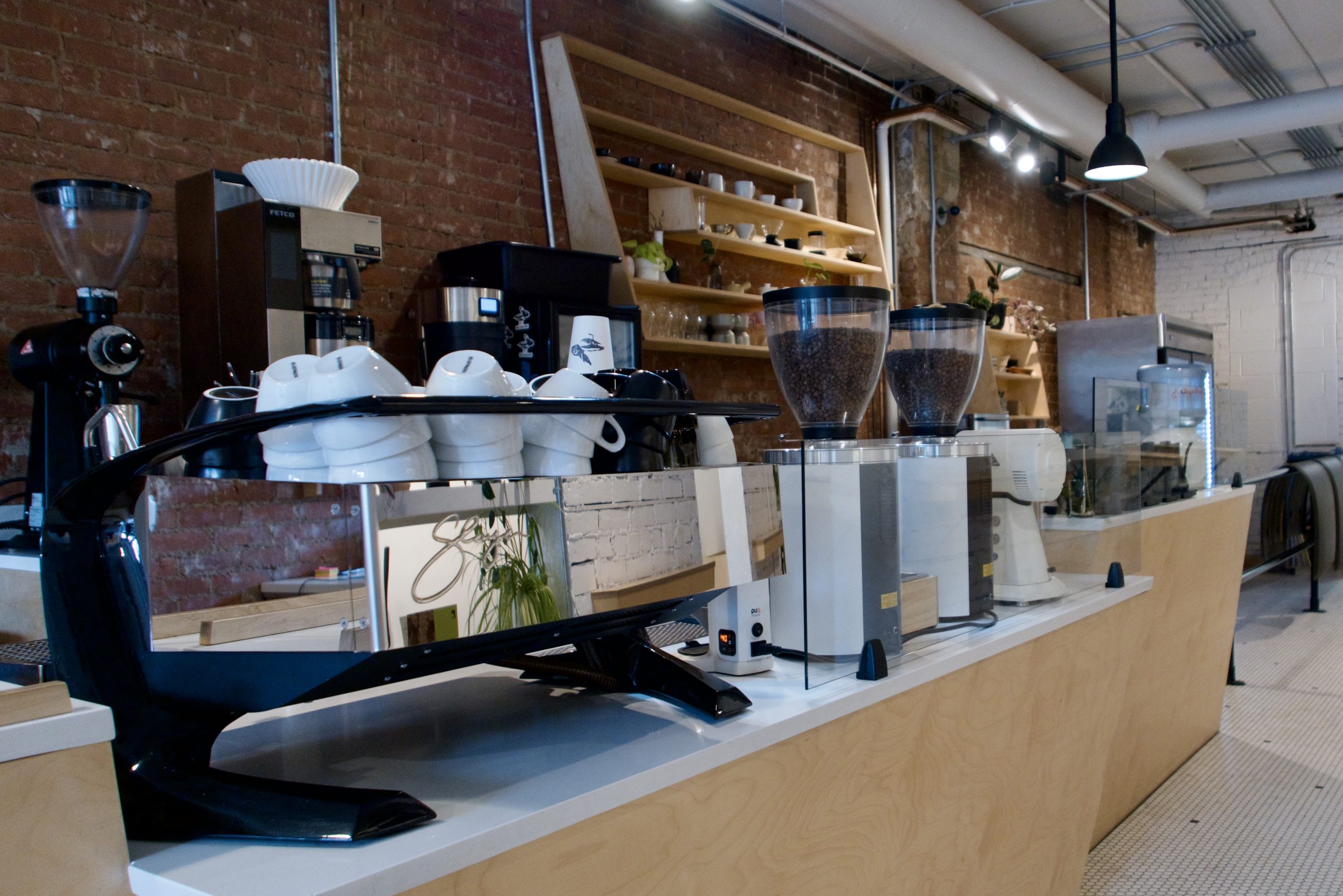 The coffee bar at Duck-Rabbit.