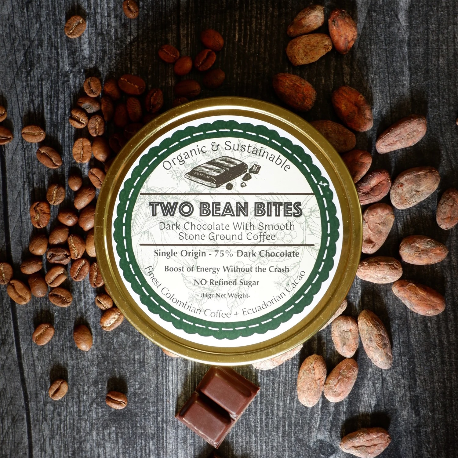 Two Bean Bites Coffee Infused Chocolate