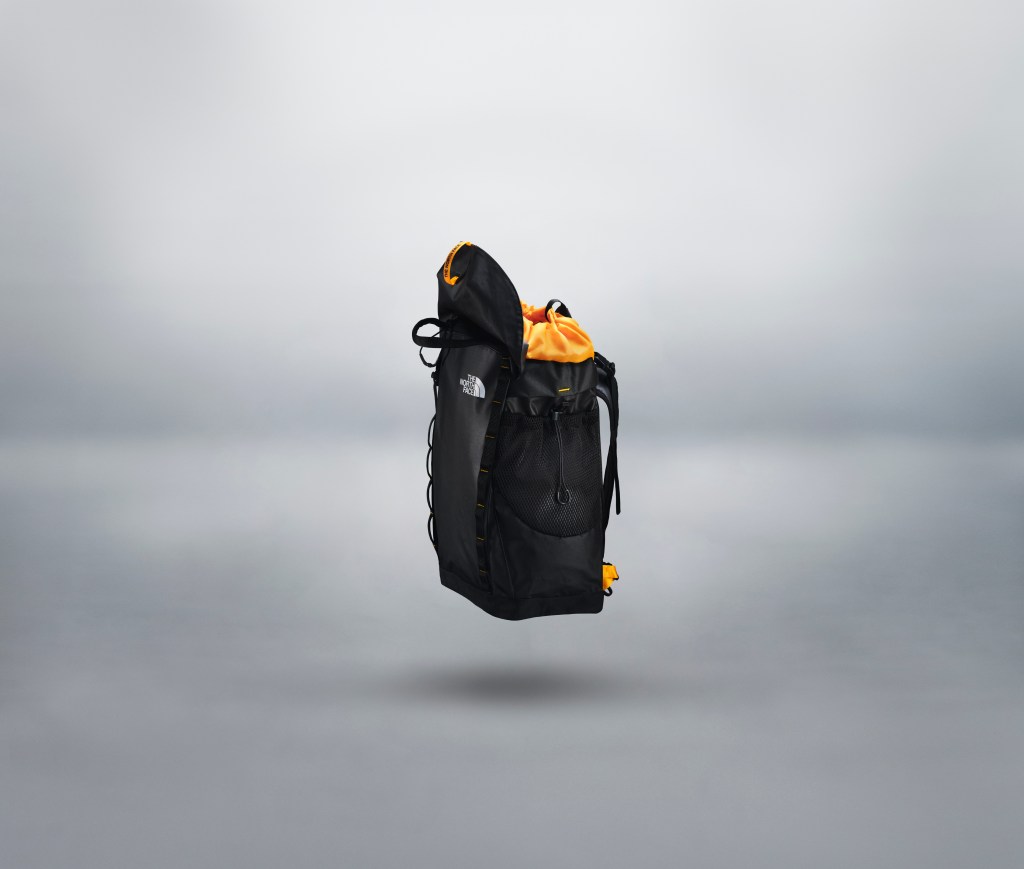 The North Face's Universal Daypack shot on a gray background.
