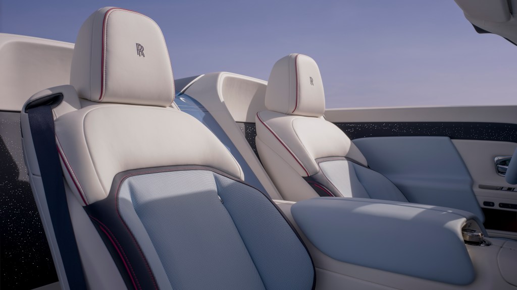 The interiorrear angle of the Rolls-Royce Nightingale Coachbuild Collection