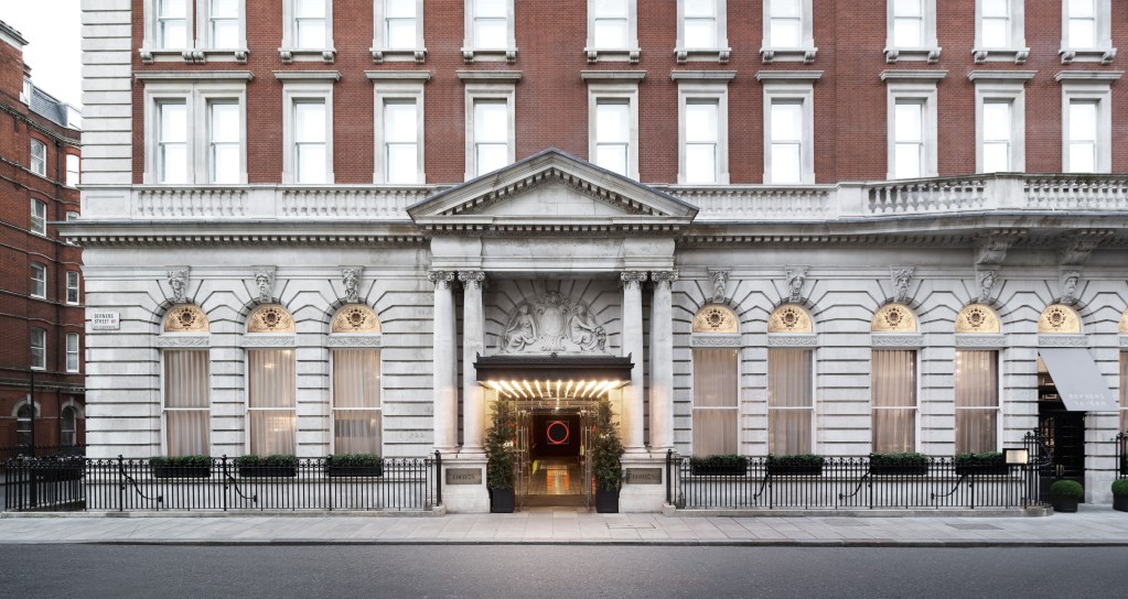 The exterior front facade of the London EDITION hotel.