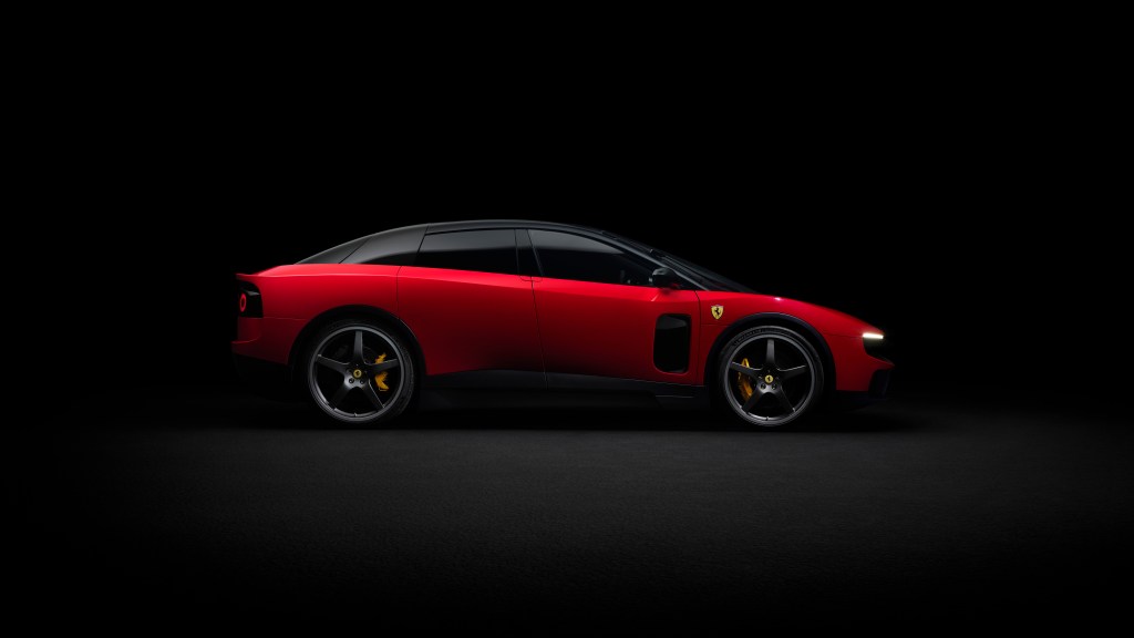 A side view of the Ferrari Luce