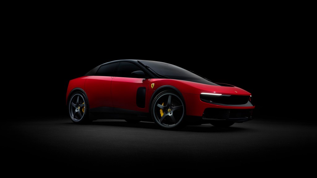 The side view of the Ferrari Luce