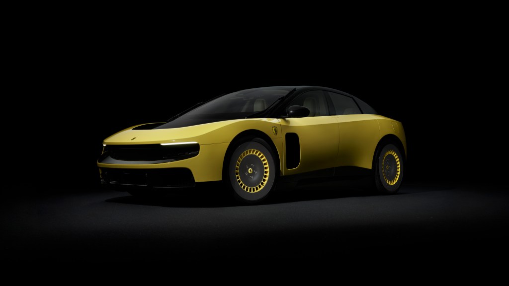 A 2/3 view of the Ferrari Luce