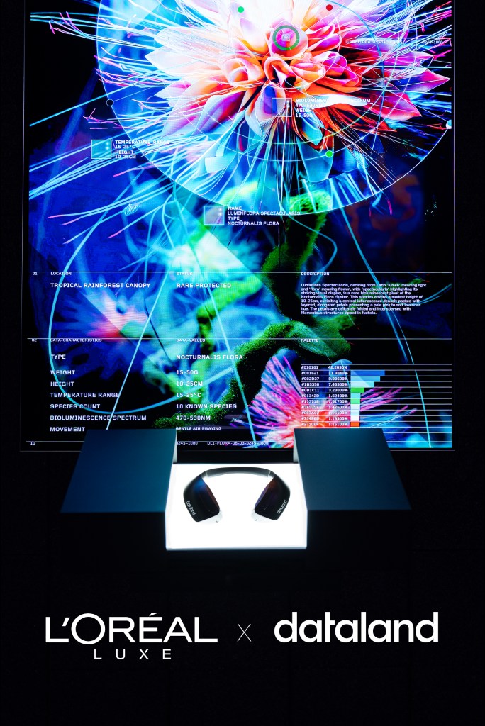 A colorful AI visual installation at Dataland  in collaboration with L’Oréal Luxe.