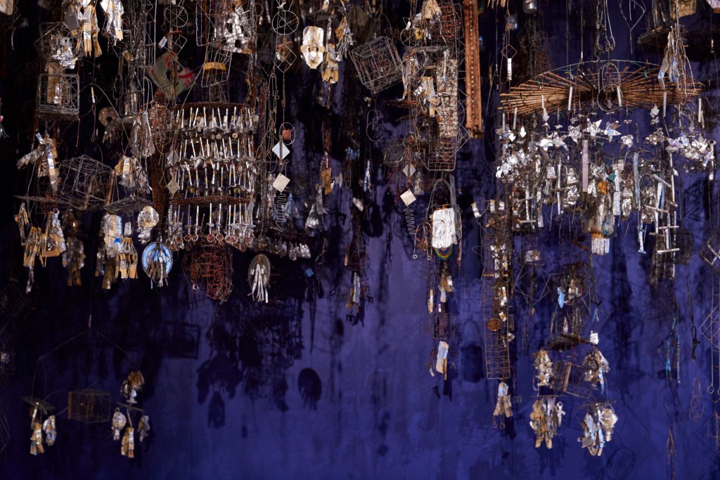 Emery Blagdon's "The Healing Machine" shot on a blue background.