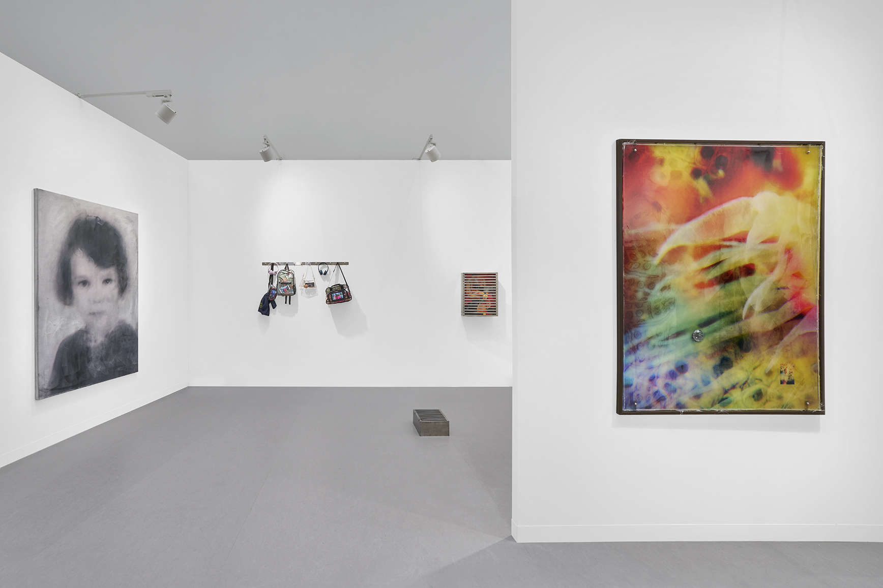 An installation view of Seventeen and Nicoletti's shared booth at Art Basel Paris.